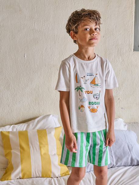 Lot 2 pyjashorts écru 2 - vertbaudet enfant 