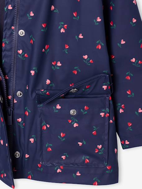 Ciré fille à capuche imprimé marine+multicolore+vanille 5 - vertbaudet enfant 