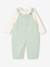 Ensemble salopette T-shirt bébé cœur vert d'eau 3 - vertbaudet enfant 