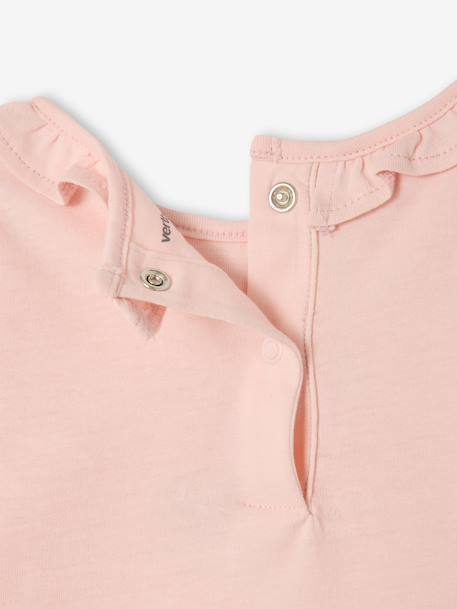 Lot 2 T-shirt manches longues collerette rose pâle 4 - vertbaudet enfant 