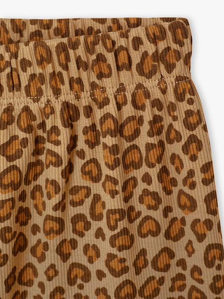 Legging fille en maille côtelé beige+blanc imprimé+écru 3 - vertbaudet enfant 