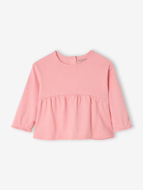 Lot 2 T-shirts manches longues bébé rose 2 - vertbaudet enfant 
