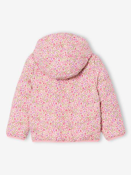 Doudoune fille légère réversible anthracite+rose pâle 11 - vertbaudet enfant 