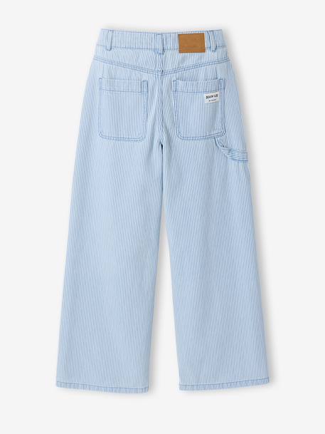 Pantalon large fille rayé rayé bleu 5 - vertbaudet enfant 