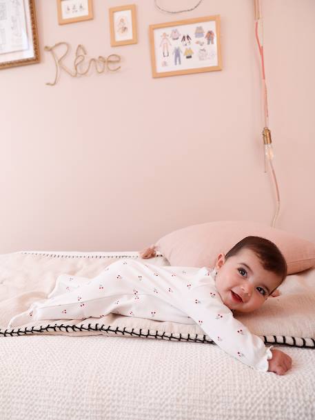 Pyjama Naissance fille cerise écru 4 - vertbaudet enfant 