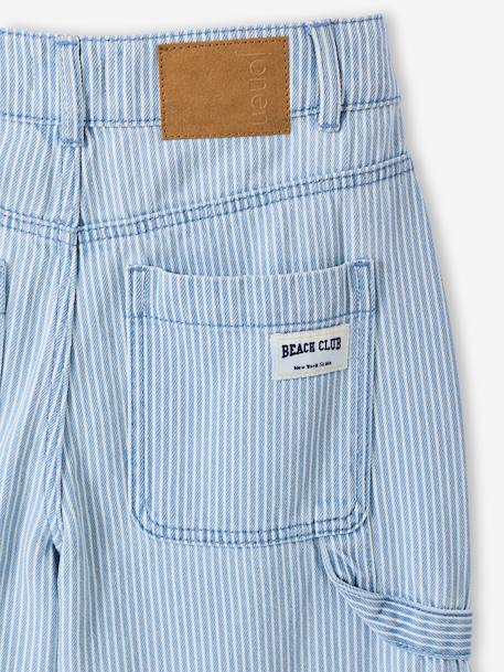 Pantalon large fille rayé rayé bleu 7 - vertbaudet enfant 