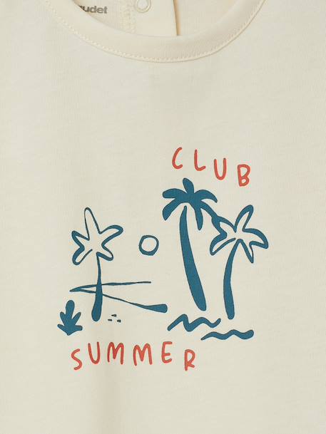 Lot 2 t-shirts manches courtes bébé écru 5 - vertbaudet enfant 