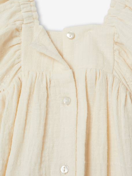 Robe bébé en gaze de coton écru+rouge 4 - vertbaudet enfant 