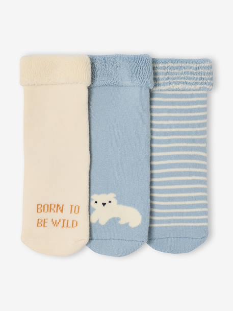Lot 3 chaussettes bébé coton écru 2 - vertbaudet enfant 