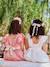 Robe cérémonie fille ceinture dorée blanc+blush 16 - vertbaudet enfant 