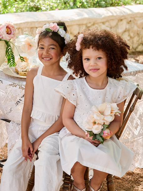 Ensemble pantalon haut bretelles blanc 6 - vertbaudet enfant 