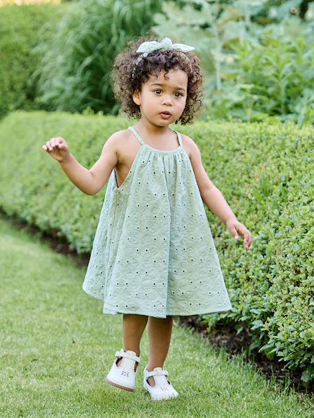 Bébé-Robe broderie anglaise accessoire assorti