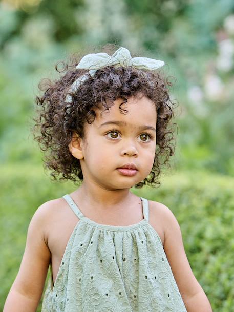 Robe broderie anglaise accessoire assorti vert sauge 9 - vertbaudet enfant 