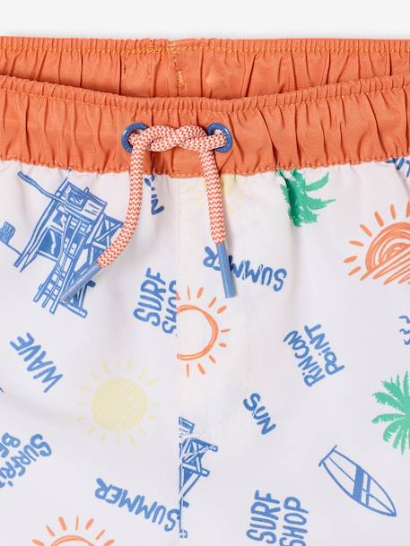 Short de bain garçon surf blanc chiné 3 - vertbaudet enfant 