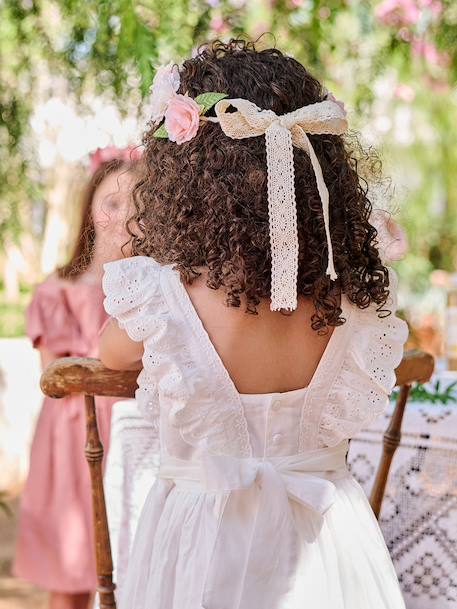 Robe patineuse volantée blanc 6 - vertbaudet enfant 