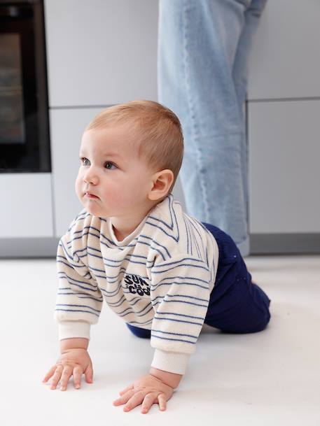 Sweat bébé garçon en éponge écru 7 - vertbaudet enfant 