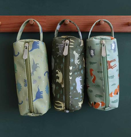 Trousse d'école et loisirs pour enfant Beige+Bleu+Gris+Jaune+Kaki+Pêche+Rose+Vert 6 - vertbaudet enfant 
