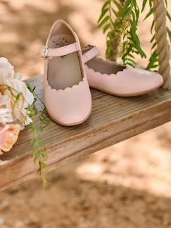 Chaussures-Ballerines fille cuir feston