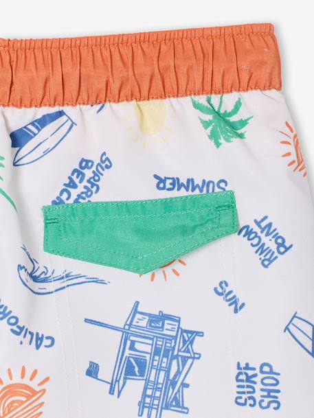 Short de bain garçon surf blanc chiné 4 - vertbaudet enfant 