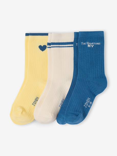 Fille-Sous-vêtement-Chaussettes-Lot 3 chaussettes assorties