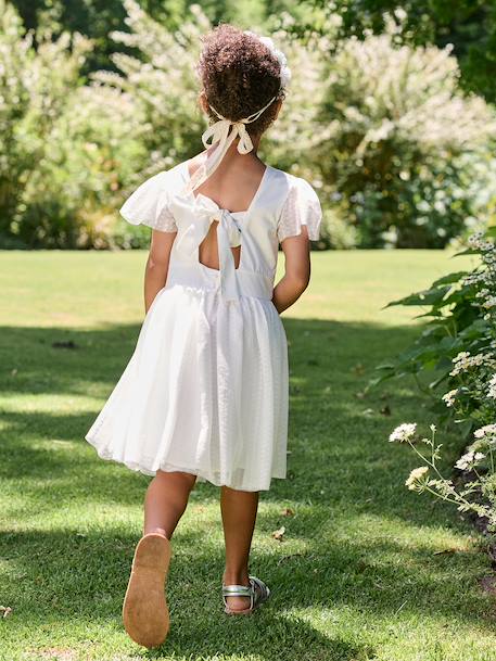 Robe de cérémonie fille blanc 6 - vertbaudet enfant 