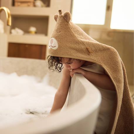 Cape de bain cheetah Marron, beige 5 - vertbaudet enfant 