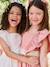 Robe cérémonie fille ceinture dorée blanc+blush 14 - vertbaudet enfant 