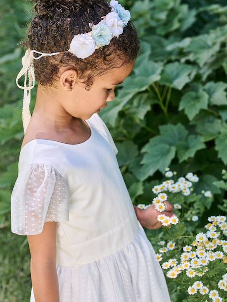 Robe de cérémonie fille blanc 2 - vertbaudet enfant 