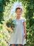 Robe de cérémonie en gaze de coton fille manches en broderie anglaise rose pâle+vert sauge 5 - vertbaudet enfant 