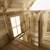 Maisonnette cabane avec toboggan loft bois fsc® Marron - vert 5 - vertbaudet enfant 