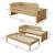 Lit gigogne avec tiroir bois massif noha Blanc+Blanc et bois+Bois 10 - vertbaudet enfant 