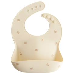 Puériculture-Bavoir à poche en silicone pretzel