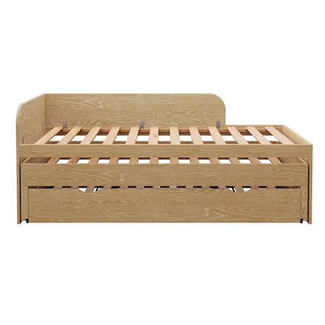 Pack lit gigogne métal 3 places avec matelas bois massif noha Blanc+Blanc et bois+Bois 13 - vertbaudet enfant 