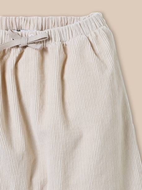 Pantalon sarouel en velours bébé Beige+Marine 3 - vertbaudet enfant 