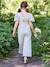 Combinaison fille en gaze de coton avec broderie blush+vert sauge 14 - vertbaudet enfant 