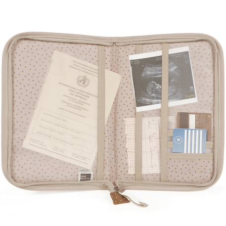 Protège carnet de santé à pois poppy cannelle Cannelle, écru 3 - vertbaudet enfant 