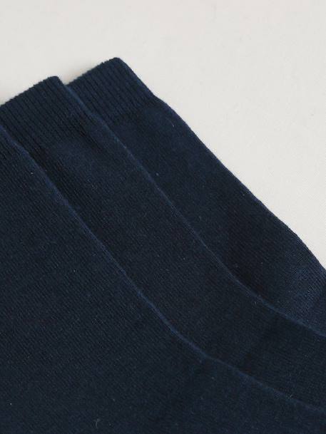 Chaussettes unies par lot de 3 garçon Bleu fonce uni 3 - vertbaudet enfant 