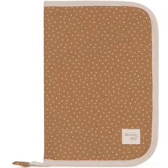 Puériculture-Protège carnet de santé à pois poppy cannelle