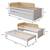 Pack lit gigogne métal 3 places avec matelas bois massif noha Blanc+Blanc et bois+Bois 5 - vertbaudet enfant 