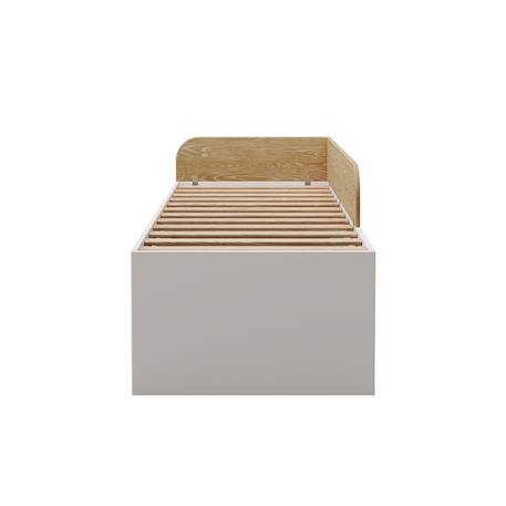 Lit gigogne avec tiroir bois massif noha Blanc+Blanc et bois+Bois 4 - vertbaudet enfant 