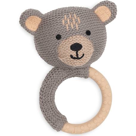 Hochet anneau de dentition Blanc, marron+Gris, marron 7 - vertbaudet enfant 