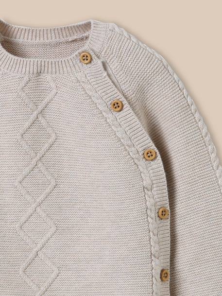 Ensemble naissance - coton biologique et laine Beige chine 3 - vertbaudet enfant 