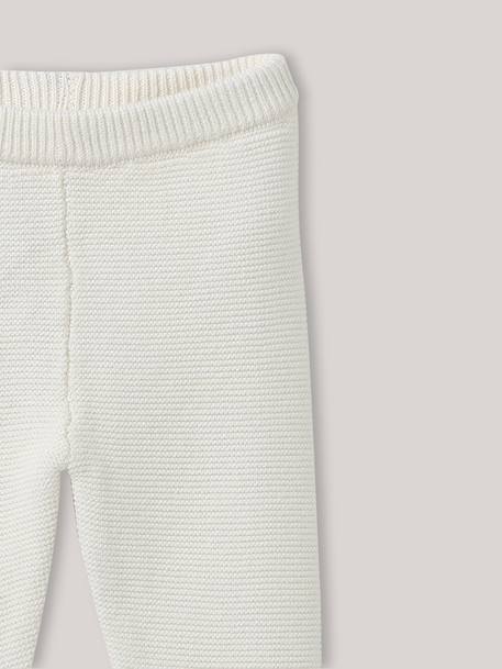 Legging bébé en coton biologique et laine Ecru 3 - vertbaudet enfant 