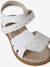 Sandales pailletées scratchées enfant collection maternelle blanc imprimé+lot bleu 6 - vertbaudet enfant 