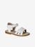 Sandales pailletées scratchées enfant collection maternelle blanc imprimé+lot bleu 1 - vertbaudet enfant 