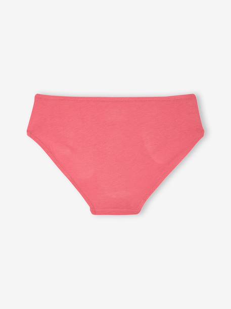 Lot 7 culottes fille cœur coton bio fuchsia 9 - vertbaudet enfant 