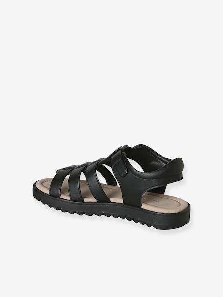 Sandales multi-brides enfant noir+or 3 - vertbaudet enfant 