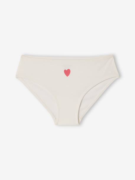 Lot 7 culottes fille cœur coton bio fuchsia 6 - vertbaudet enfant 