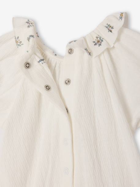 Body bébé manches courtes bouffantes écru 4 - vertbaudet enfant 