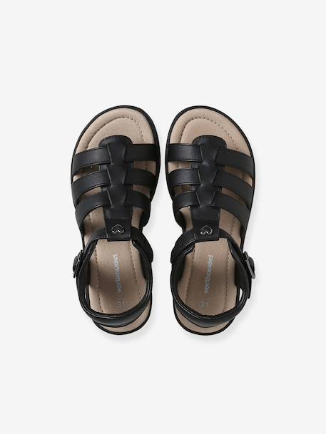 Sandales multi-brides enfant noir+or 4 - vertbaudet enfant 